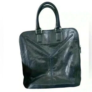 Yves  Saint Laurent Black Leather Briefcase
